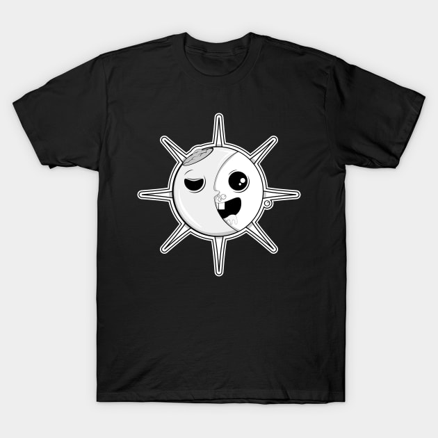 B&W Moon and Sun T-Shirt by ORTEZ.E@GMAIL.COM